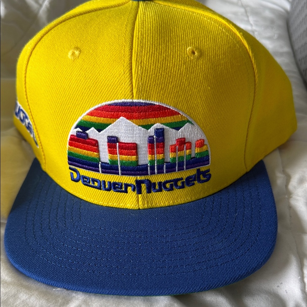 Mitchell & Ness Denver Nuggets Yellow & Blue Snapback Hat